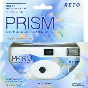 Retocolor Prism 400 35mm Disposable Film Camera 27EXP, ISO400, Color Negative Film, Focus Free, Easy to Use, Built in Flash, Single Use (Film and Battery Included)